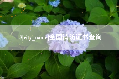 松滋全国消防证书查询