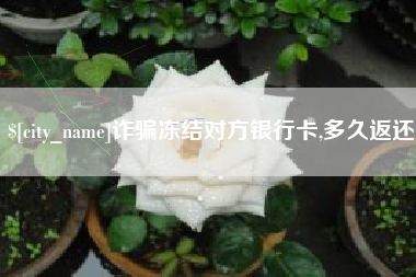 松滋诈骗冻结对方银行卡,多久返还