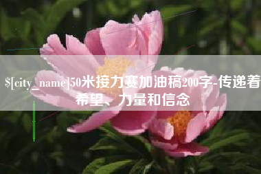 松滋50米接力赛加油稿200字-传递着希望、力量和信念
