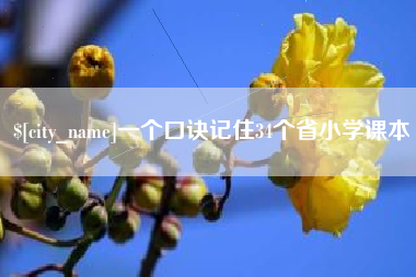 松滋一个口诀记住34个省小学课本