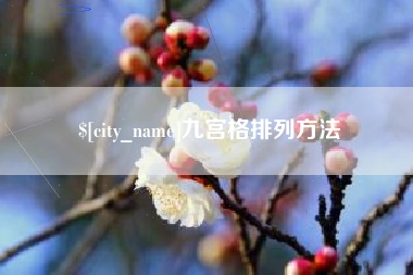 松滋九宫格排列方法