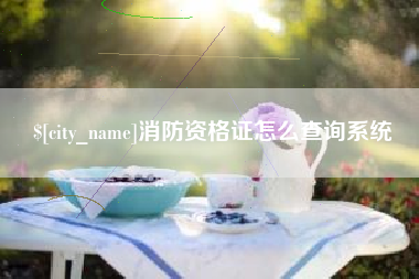 松滋消防资格证怎么查询系统