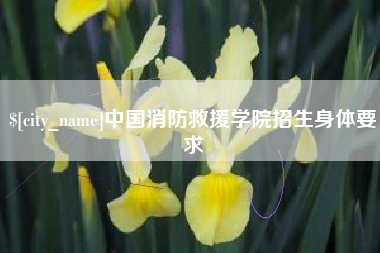 松滋中国消防救援学院招生身体要求