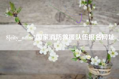 松滋国家消防救援队伍报名网址