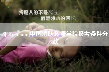 松滋中国消防救援学院报考条件分数