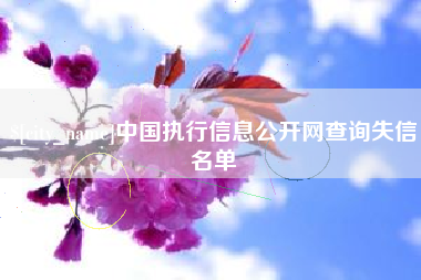 松滋中国执行信息公开网查询失信名单