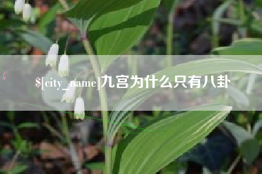 松滋九宫为什么只有八卦