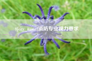松滋消防专业视力要求