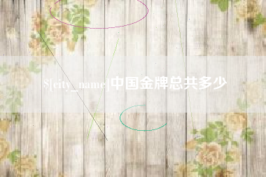 松滋中国金牌总共多少