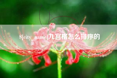 松滋九宫格怎么排序的