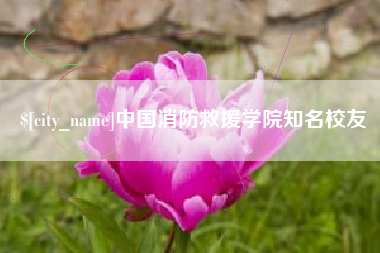 松滋中国消防救援学院知名校友