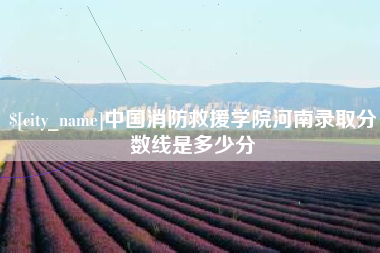 松滋中国消防救援学院河南录取分数线是多少分