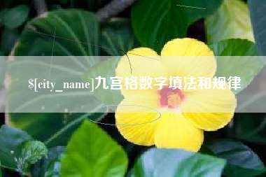 松滋九宫格数字填法和规律