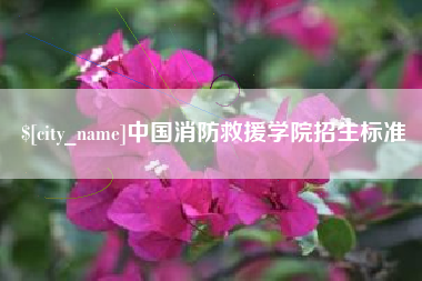 松滋中国消防救援学院招生标准