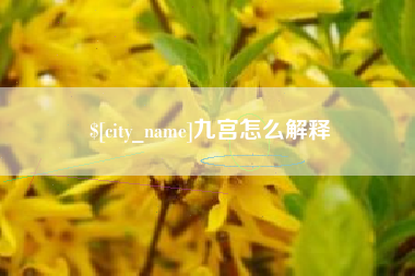 松滋九宫怎么解释