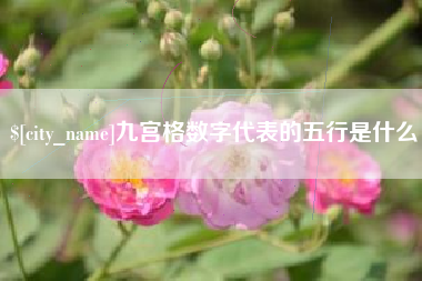 松滋九宫格数字代表的五行是什么