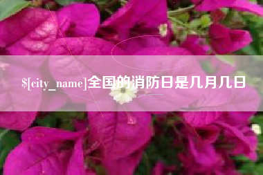 松滋全国的消防日是几月几日