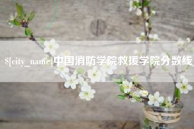 松滋中国消防学院救援学院分数线