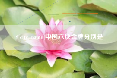 松滋中国六块金牌分别是
